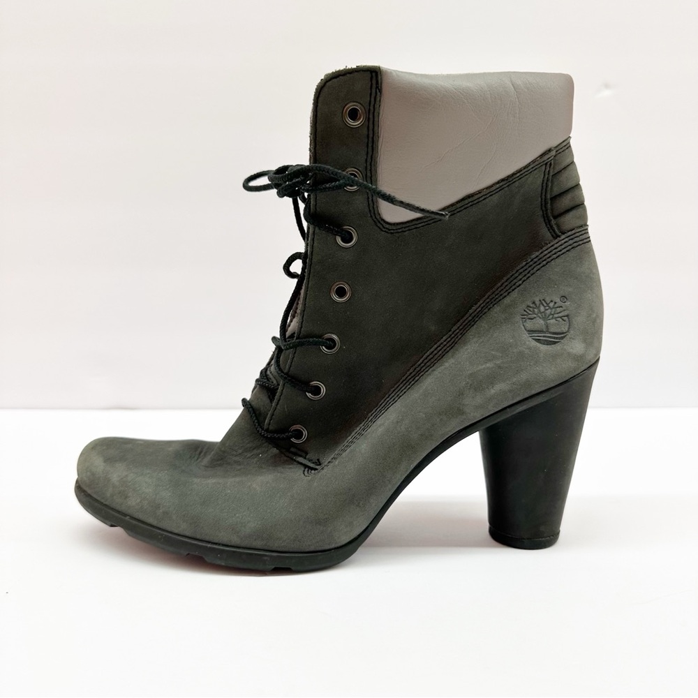 TIMBERLAND Y2K LACE-UP HIGH HEEL ANKLE BOOTS